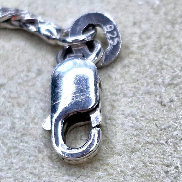 Dazzling 925 Sterling Silver Butterfly Crystal Aurora Borealis Necklace - Picture 4 of 14